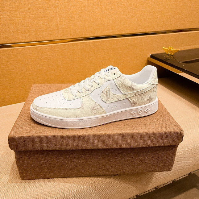 LV AIR FORCE 1 SNEAKER BEIGE CREAM MONOGRAM