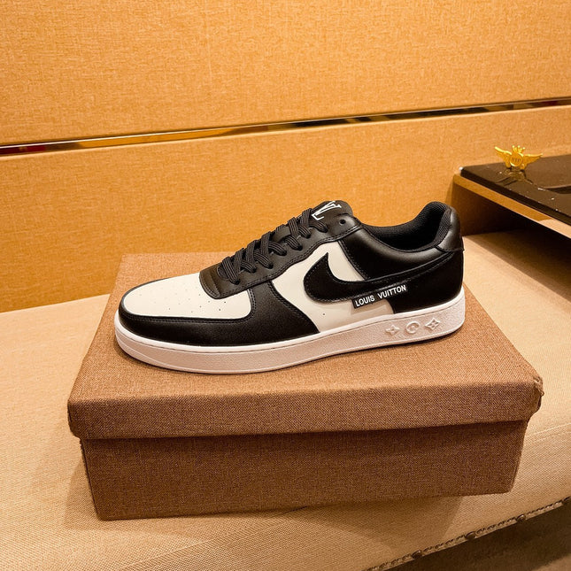 LV AIR FORCE 1 SNEAKER BLACK MIX WHITE