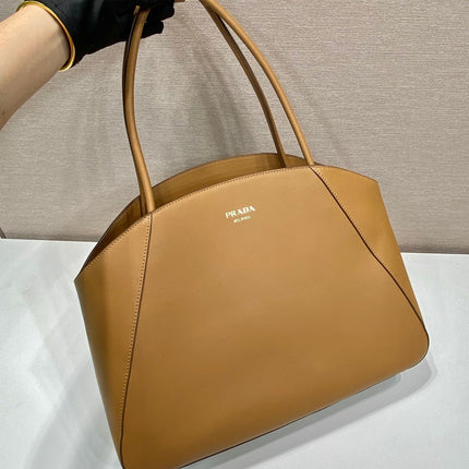ELEGANT TOTE BAG 40 IN CIDER BROWN SMOOTH CALFSKIN