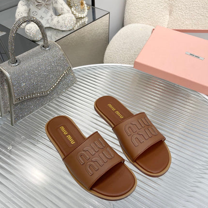 Slippers Brown Leather