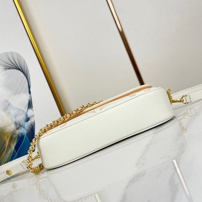 WALLET ON CHAIN IVY 23 IN WHITE PINK MONOGRAM EMPREINTE LEATHER