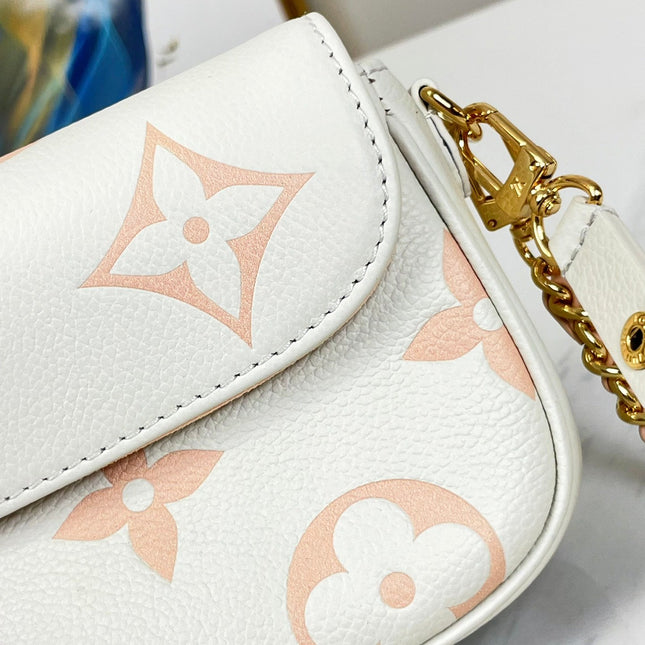 WALLET ON CHAIN IVY 23 IN WHITE PINK MONOGRAM EMPREINTE LEATHER