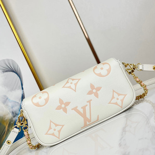 WALLET ON CHAIN IVY 23 IN WHITE PINK MONOGRAM EMPREINTE LEATHER