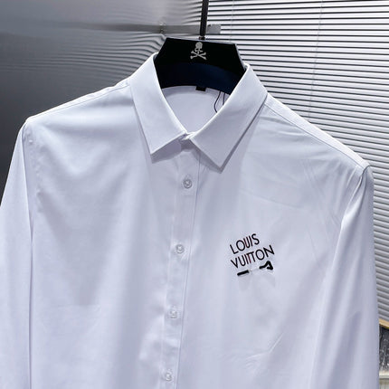 LV BASIC LONG-SLEEVED SHIRT WHITE COTTON 238818