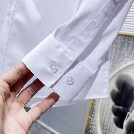 LV BASIC LONG-SLEEVED SHIRT WHITE COTTON 238818