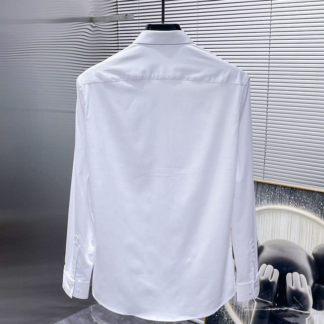 LV BASIC LONG-SLEEVED SHIRT WHITE COTTON 238818