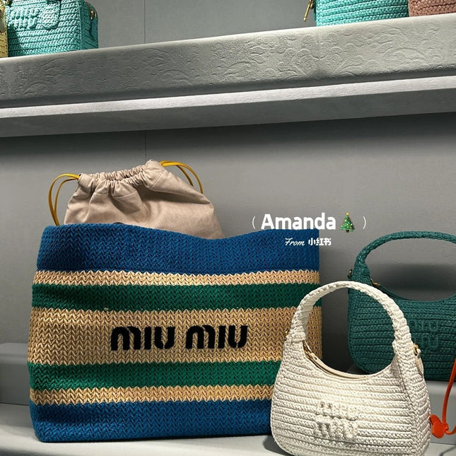 SHOPPING BAG 38 IN COLORFUL RAFFIA WOVEN - HAND