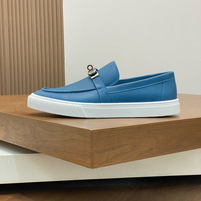 HM GAME SLIP-ON SNEAKER COBALT CALFSKIN