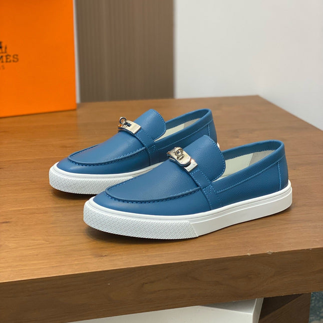 HM GAME SLIP-ON SNEAKER COBALT CALFSKIN