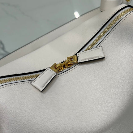 DARLING HANDBAG 25 IN WHITE SOFT GRAIN LAMBSKIN