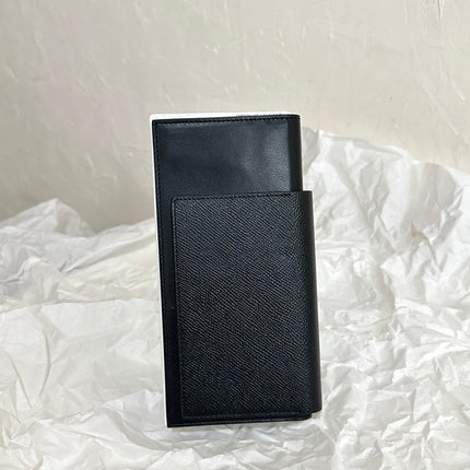 PASSPORT HOLDER 21 IN BLACK CALFSKIN