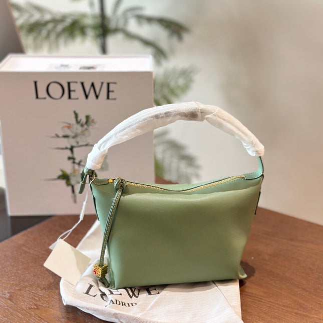 LOE LUNA HOBO 20 BAG IN GREEN MINT CALFSKIN