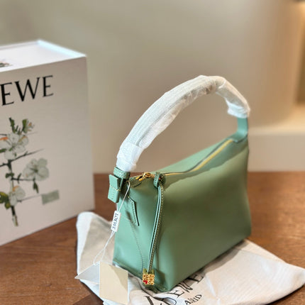 LOE LUNA HOBO 20 BAG IN GREEN MINT CALFSKIN