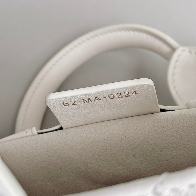 MINI BOOK TOTE 21 WHITE MACCROCANNAGE CALFSKIN