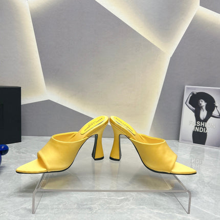 SL GOLDIE MULES LEMON SATIN
