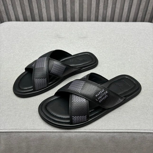 LV VENICE MULE SANDALS BLACK
