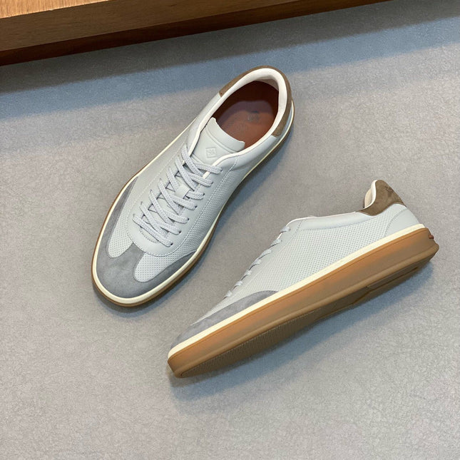 LP 360 TENNIS WALK SNEAKERS LIGHT GRAY MESH CALFSKIN