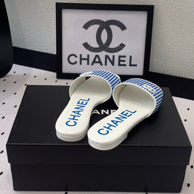 MULES blue LAMBSKIN