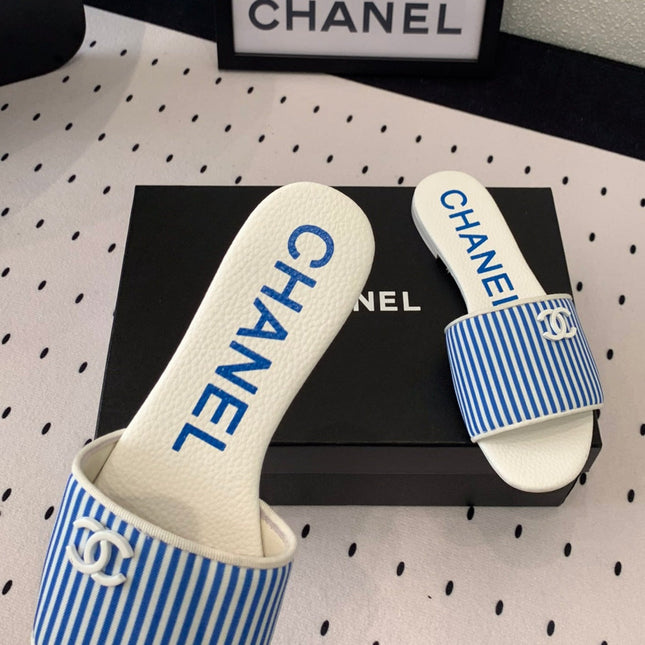 MULES blue LAMBSKIN