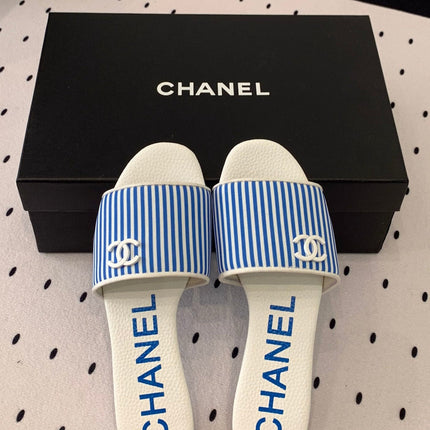 MULES blue LAMBSKIN