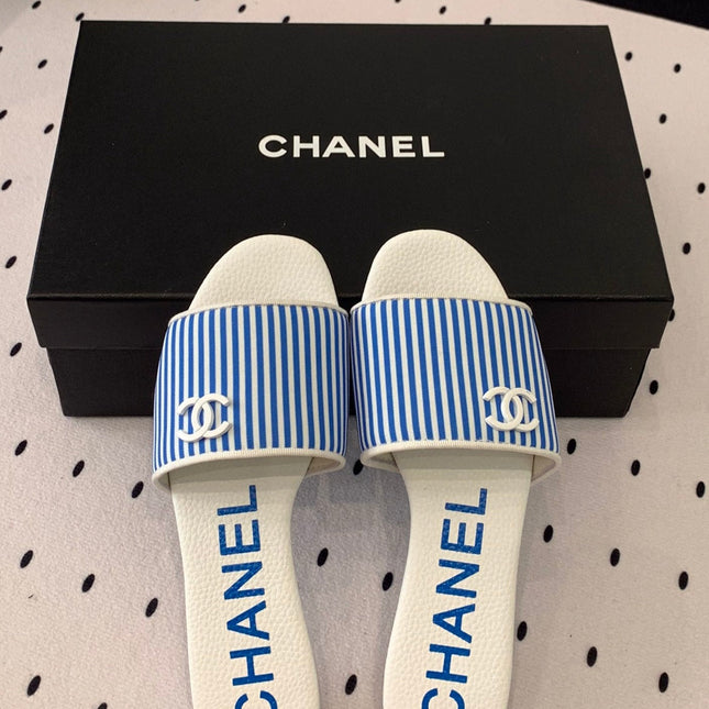 MULES blue LAMBSKIN