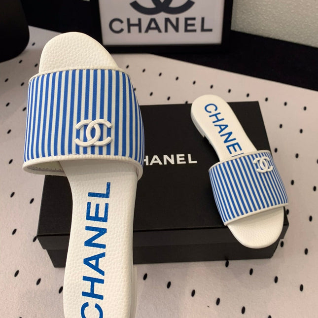 MULES blue LAMBSKIN