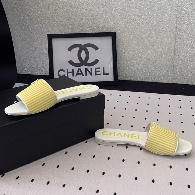 MULES yellow LAMBSKIN