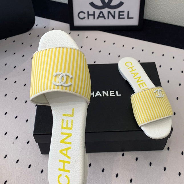MULES yellow LAMBSKIN