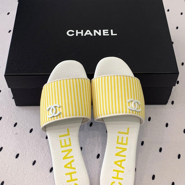 MULES yellow LAMBSKIN