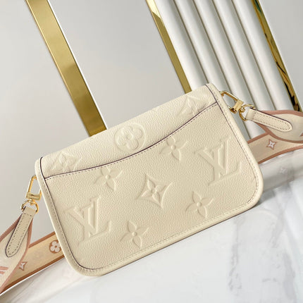 DIANE 23 IN CREAM MONOGRAM EMPREINTE LEATHER
