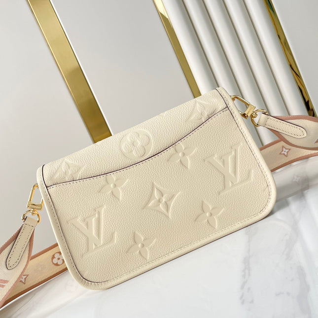 DIANE 23 IN CREAM MONOGRAM EMPREINTE LEATHER