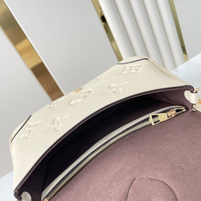 DIANE 23 IN CREAM MONOGRAM EMPREINTE LEATHER
