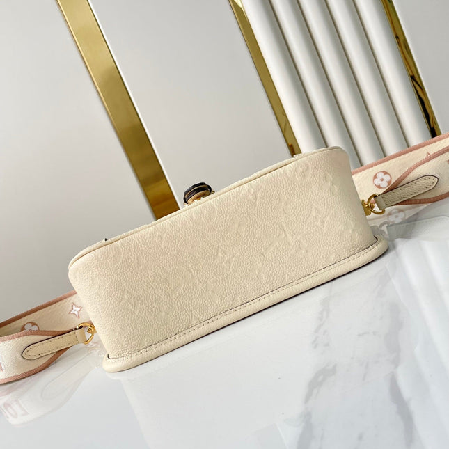 DIANE 23 IN CREAM MONOGRAM EMPREINTE LEATHER