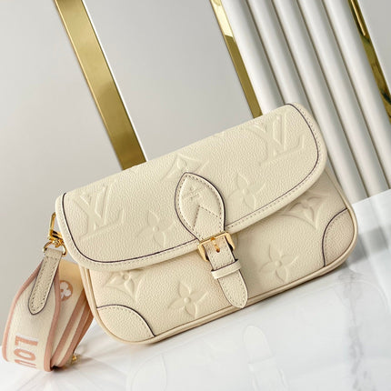 DIANE 23 IN CREAM MONOGRAM EMPREINTE LEATHER