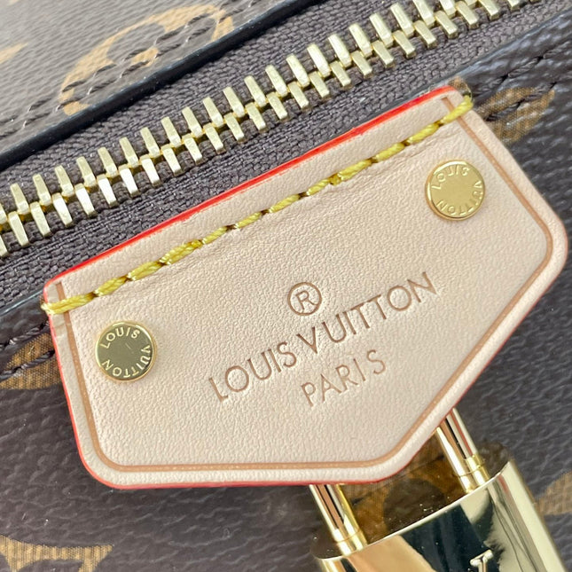 JUST IN CASE 14 IN BROWN MONOGRAM CANVAS GOLD HARDWARE