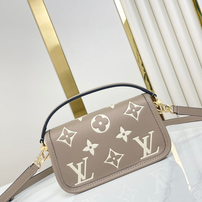 NANO DIANE 19 IN TOURTERELLE WHITE MONOGRAM EMPREINTE LEATHER
