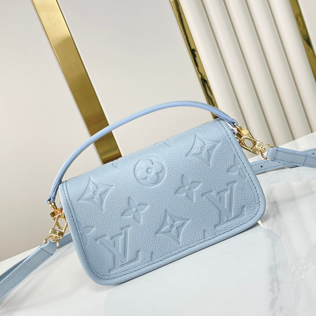 NANO DIANE 19 IN BEAU BLUE MONOGRAM EMPREINTE LEATHER