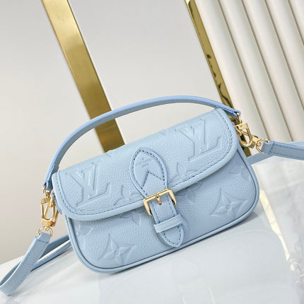 NANO DIANE 19 IN BEAU BLUE MONOGRAM EMPREINTE LEATHER