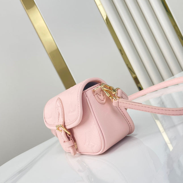 NANO DIANE 19 IN OPALE PINK MONOGRAM EMPREINTE LEATHER