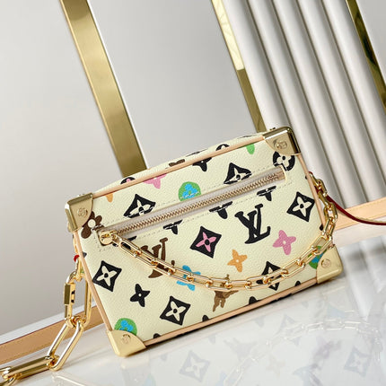MINI SOFT TRUNK 18 IN VANILLA MONOGRAM CRAGGY CANVAS GOLD CHAIN