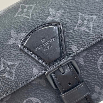 MONTSOURIS WEARABLE WALLET 22 IN GUN METAL MONOGRAM ECLIPSE CANVAS