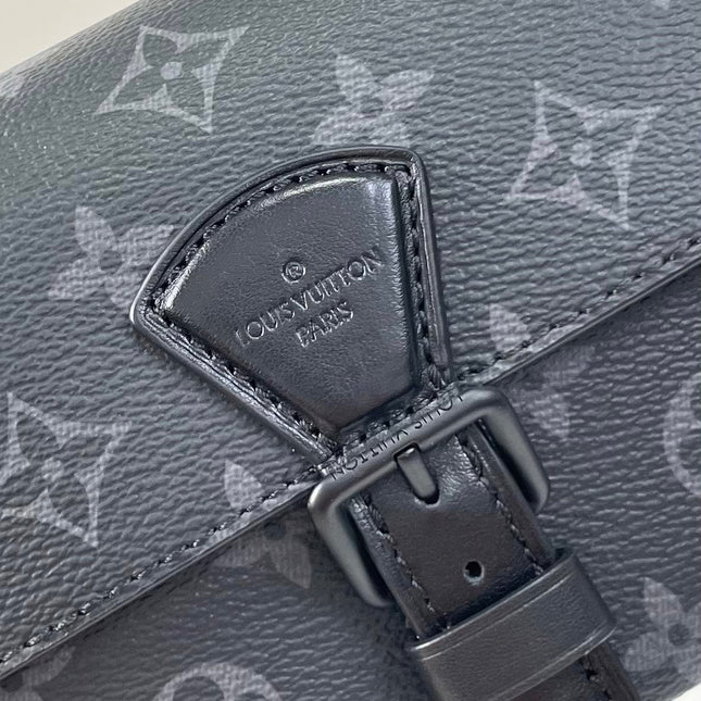 MONTSOURIS WEARABLE WALLET 22 IN GUN METAL MONOGRAM ECLIPSE CANVAS