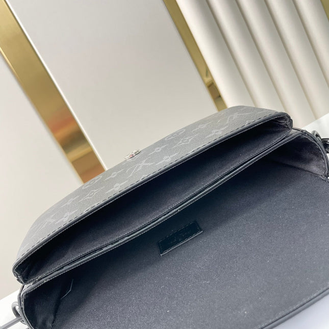 MONTSOURIS WEARABLE WALLET 22 IN GUN METAL MONOGRAM ECLIPSE CANVAS