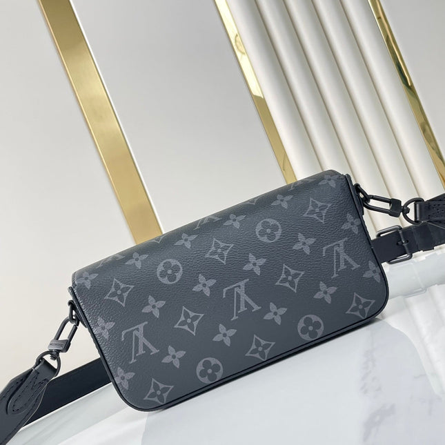 MONTSOURIS WEARABLE WALLET 22 IN GUN METAL MONOGRAM ECLIPSE CANVAS