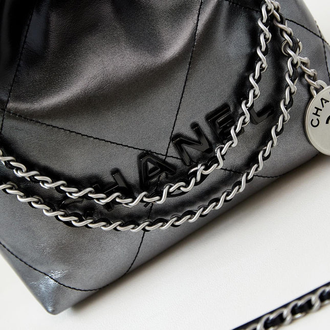 CC MINI 20 HOBO BAG IN BLACK OMBRE CALFSKIN