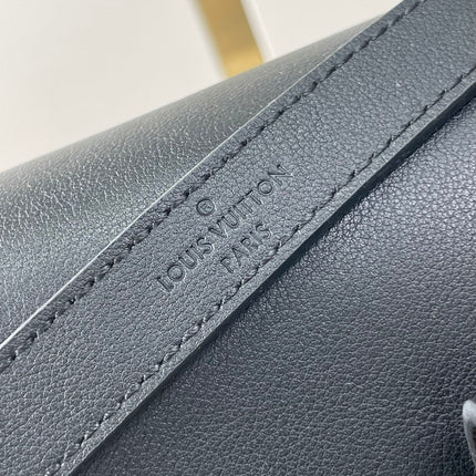 DAUPHINE SOFT MM 24 IN BLACK SMOOTH LAMBSKIN GOLD HARDWARE