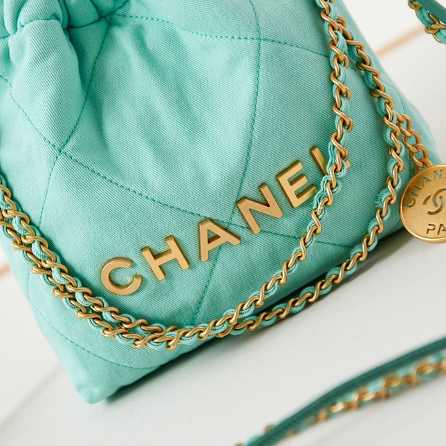 CC CLASSIC MINI 20 BAG IN TIFFANY BLUE CANVAS