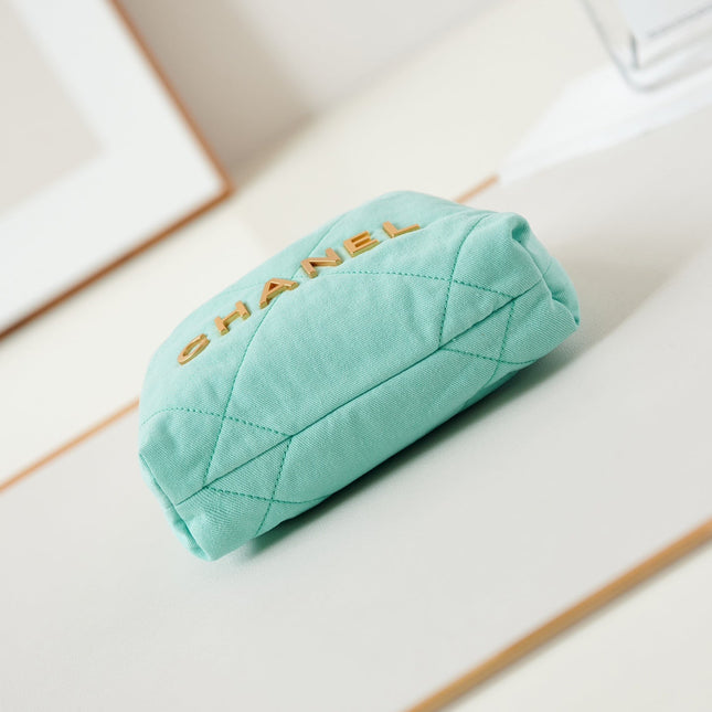 CC CLASSIC MINI 20 BAG IN TIFFANY BLUE CANVAS