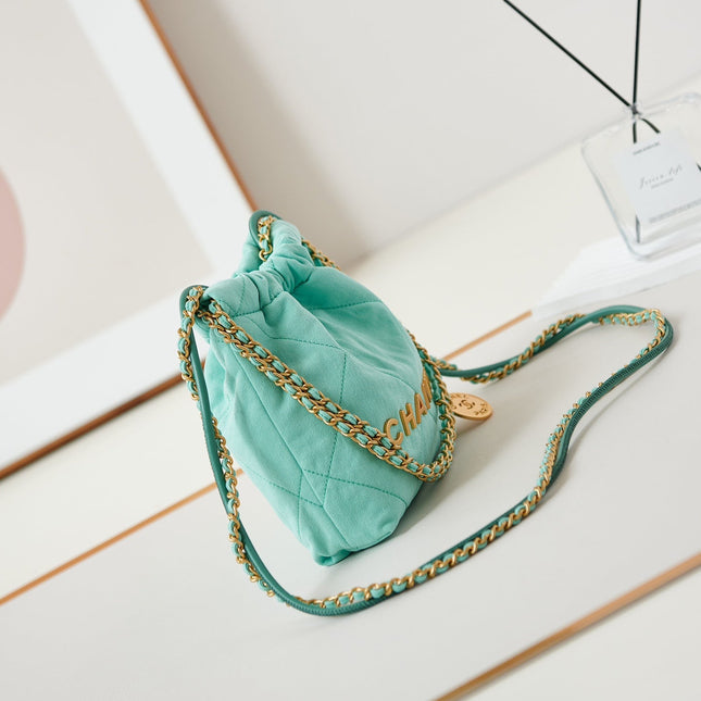 CC CLASSIC MINI 20 BAG IN TIFFANY BLUE CANVAS