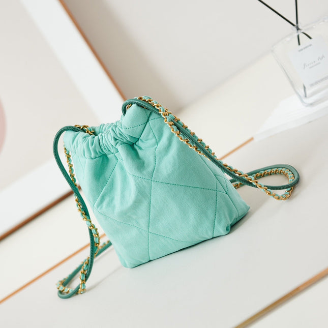 CC CLASSIC MINI 20 BAG IN TIFFANY BLUE CANVAS